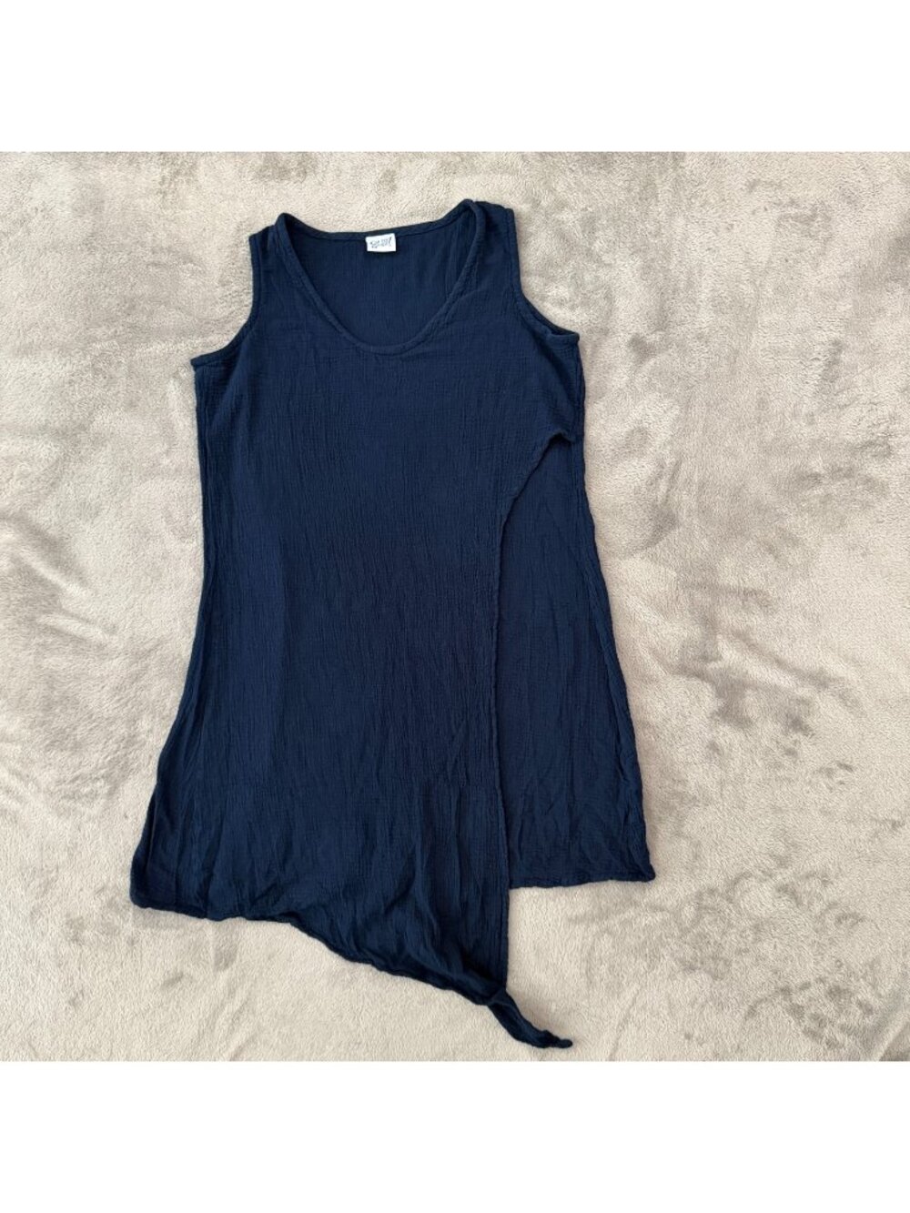 Oh My Gauze! Navy Blue Cotton Gauze Dress Women's 1 Lagenlook